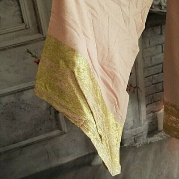 𝅺new Directions Pink Asymmetrical Foil Trim Jersey Tunic Top Plus Size 0X NWT - Picture 3 of 8